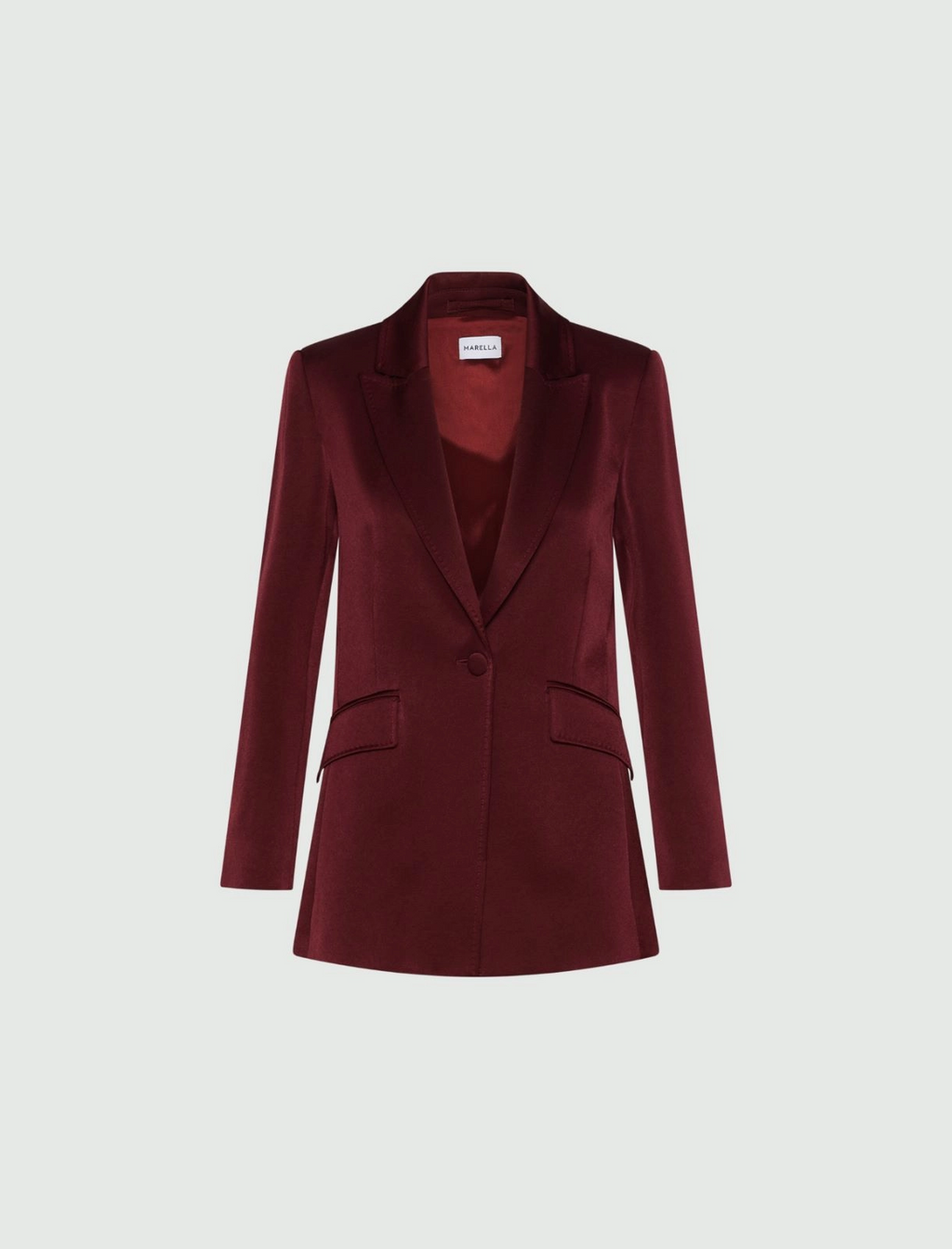 Giacca in satin Cognac