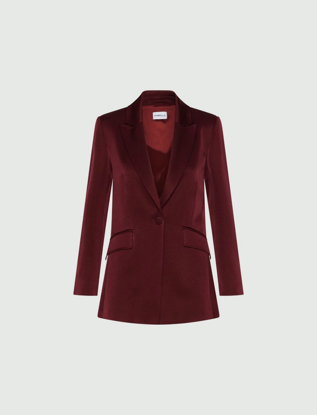 Giacca in satin Cognac