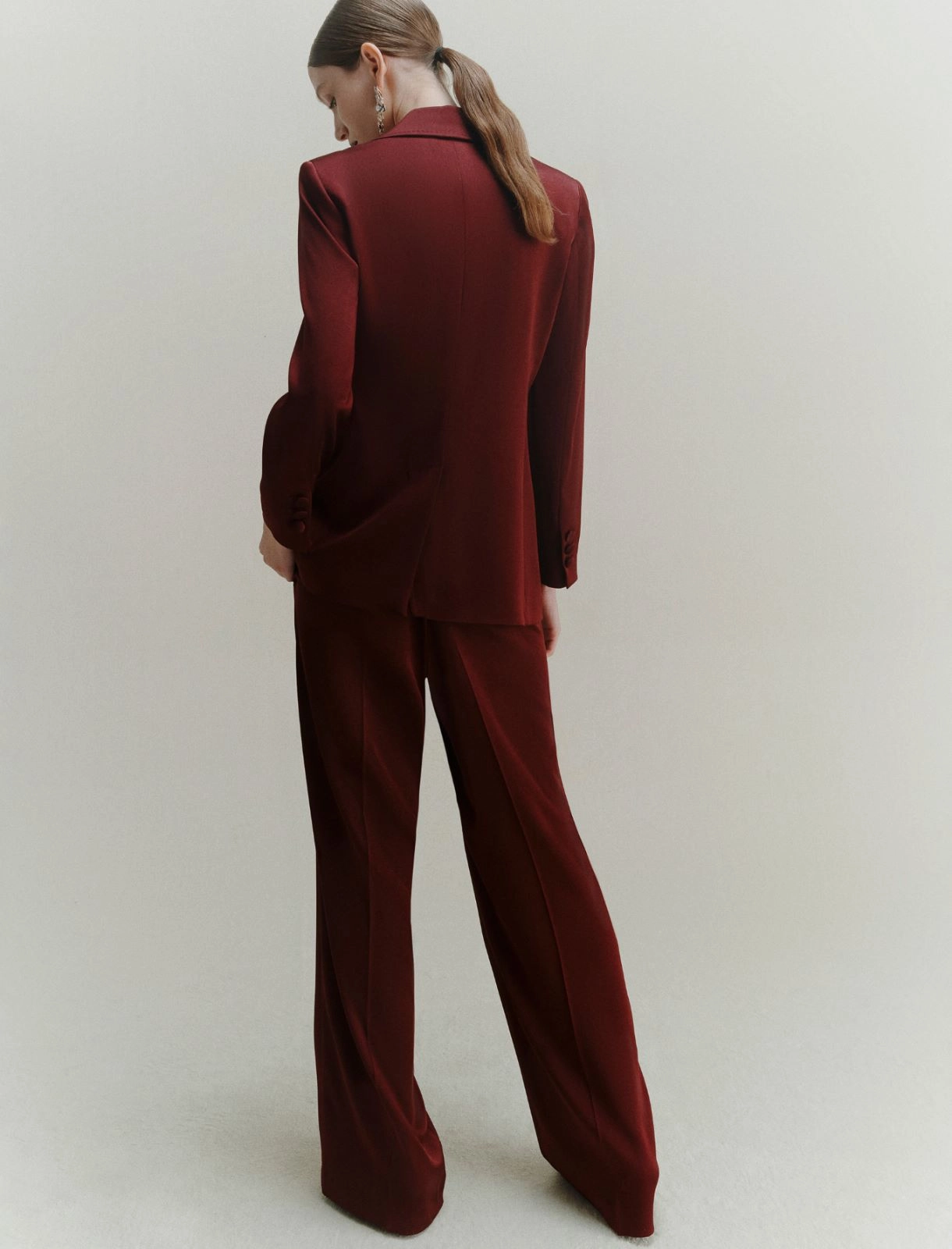 Giacca in satin Cognac