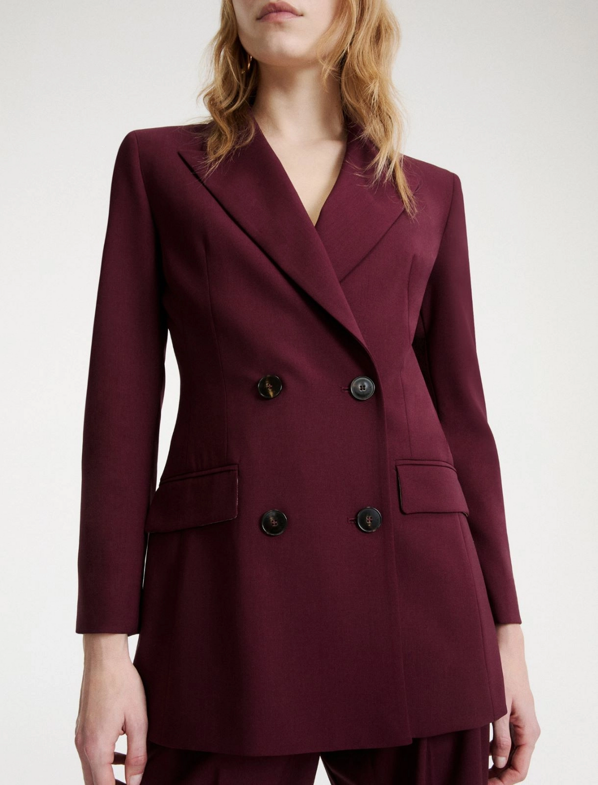 Blazer doppiopetto in lana stretch Mlldente
