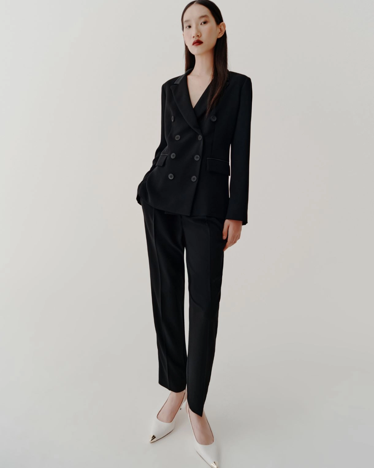 Pantaloni a sigaretta in crêpe Izabel