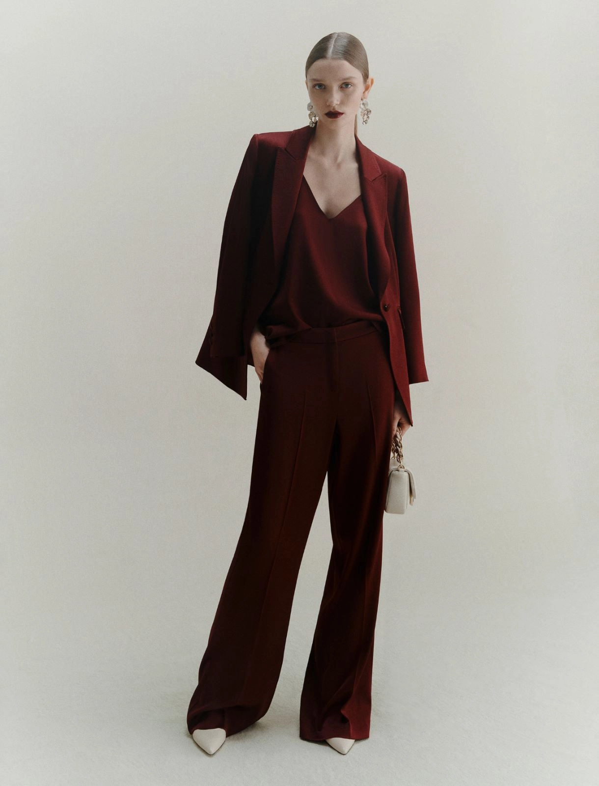 Pantalone in satin Wolf