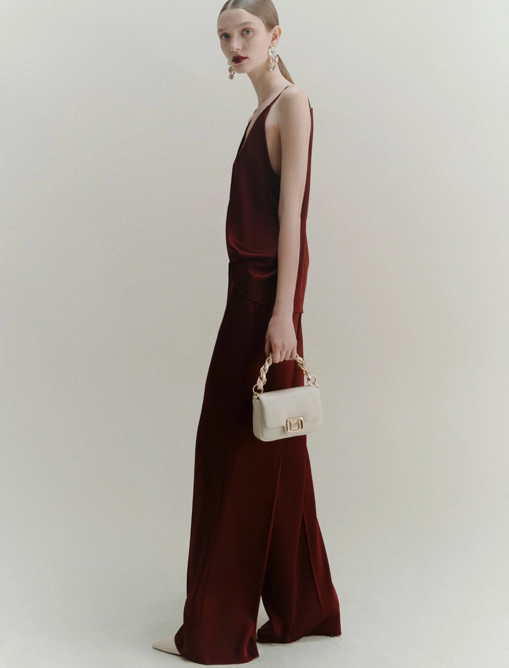 Pantalone in satin Wolf