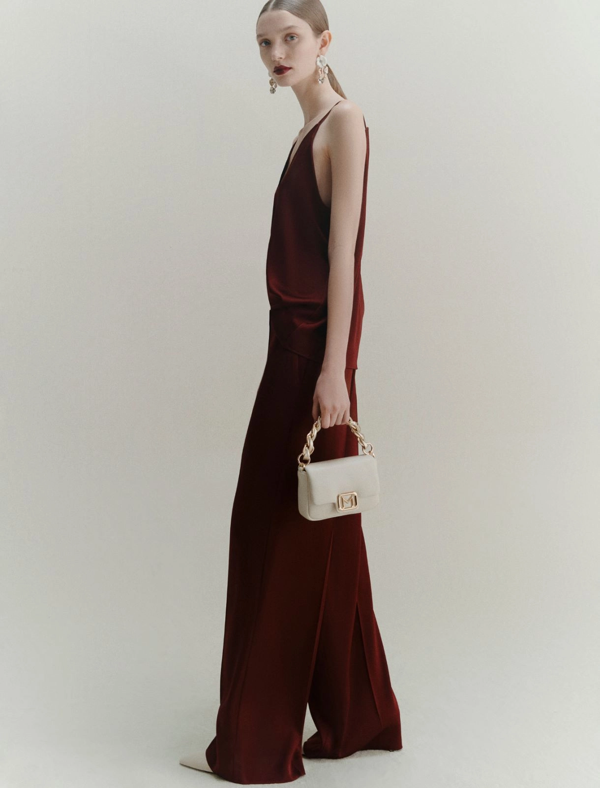Pantalone in satin Wolf