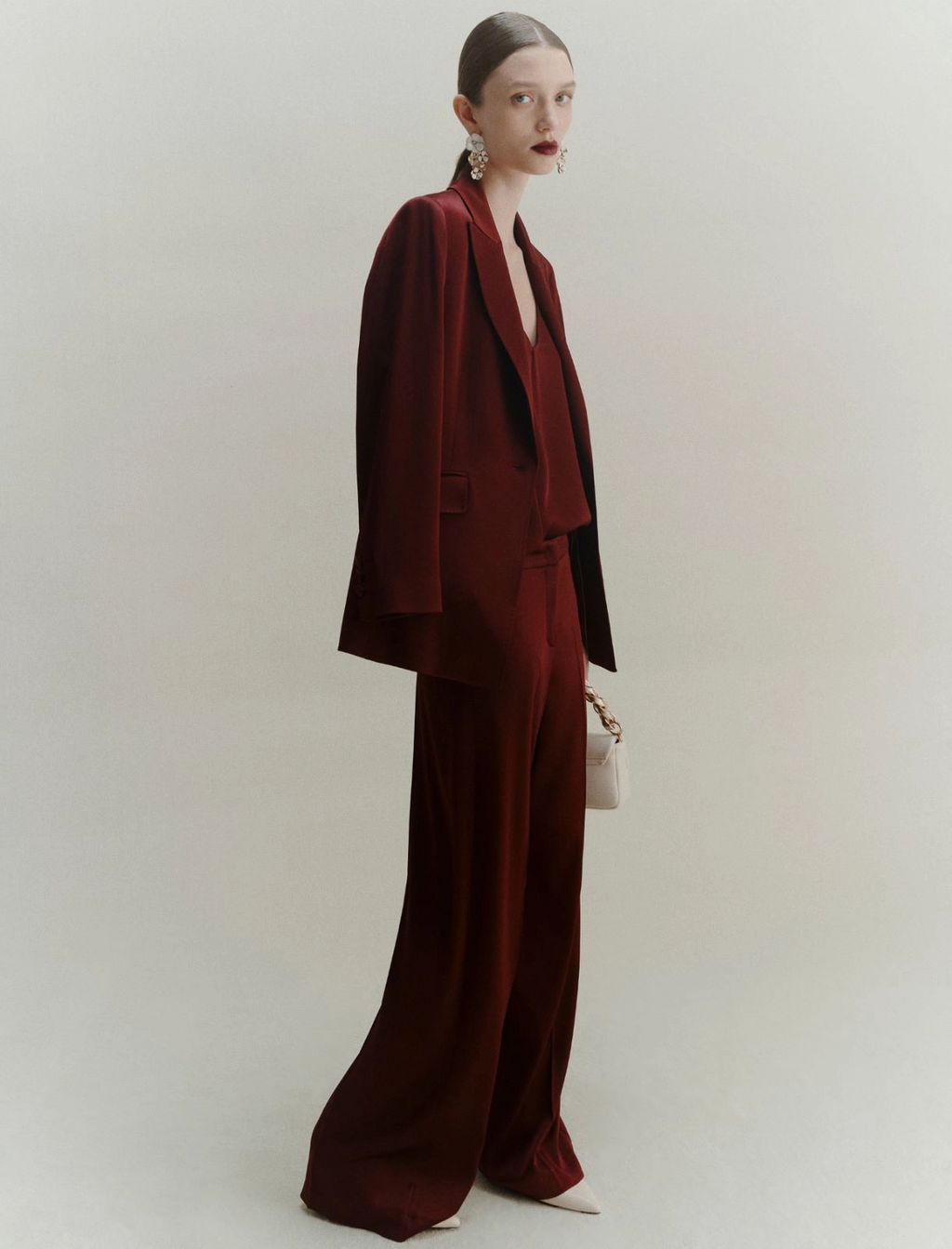 Pantalone in satin Wolf
