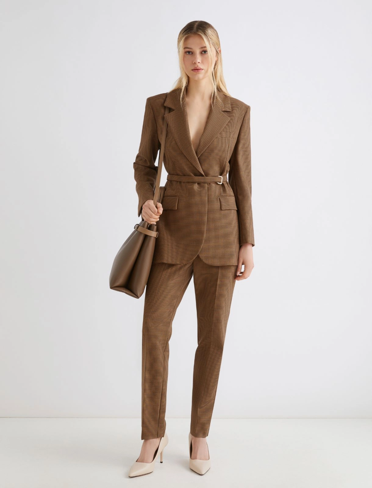Pantalone chino in tessuto stretch Opaco