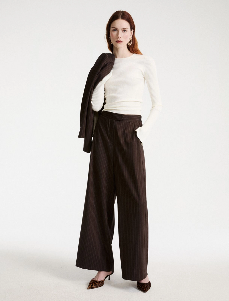 Pantalone fluido in saglia effetto resca Mllmaggio