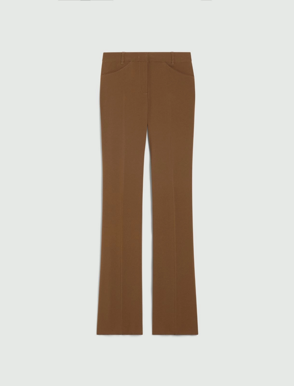 Pantalone mini flare in crêpe envers satin Mllvalanga