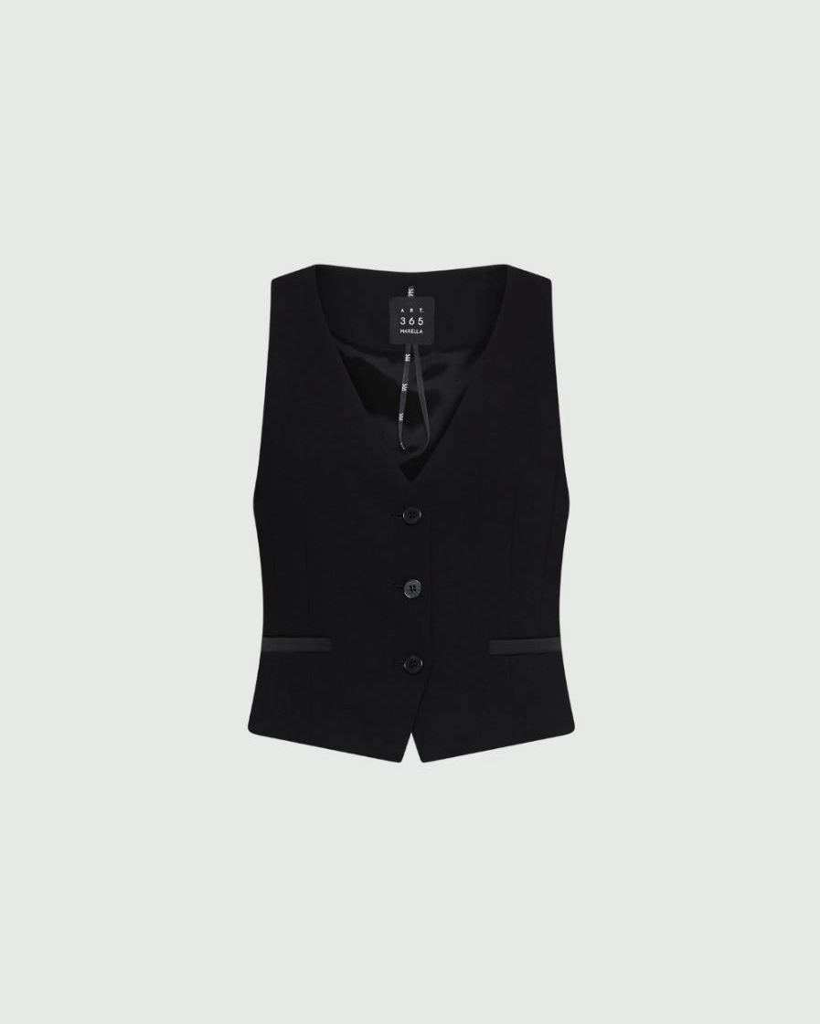 Gilet in enver satin riciclato Giberna