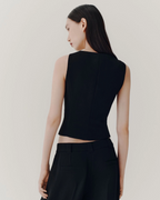 Gilet in enver satin riciclato Giberna