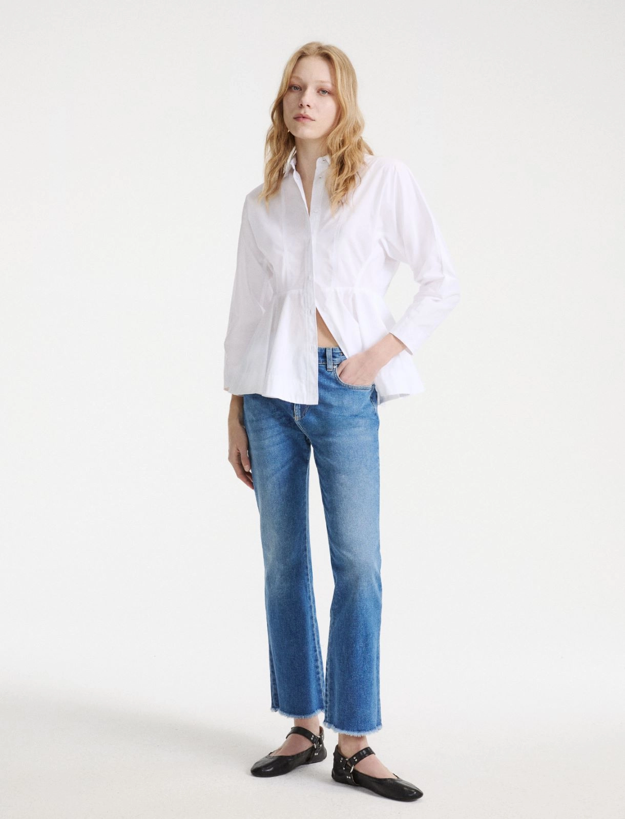 Jeans flare in denim stretch Mlsfcrop