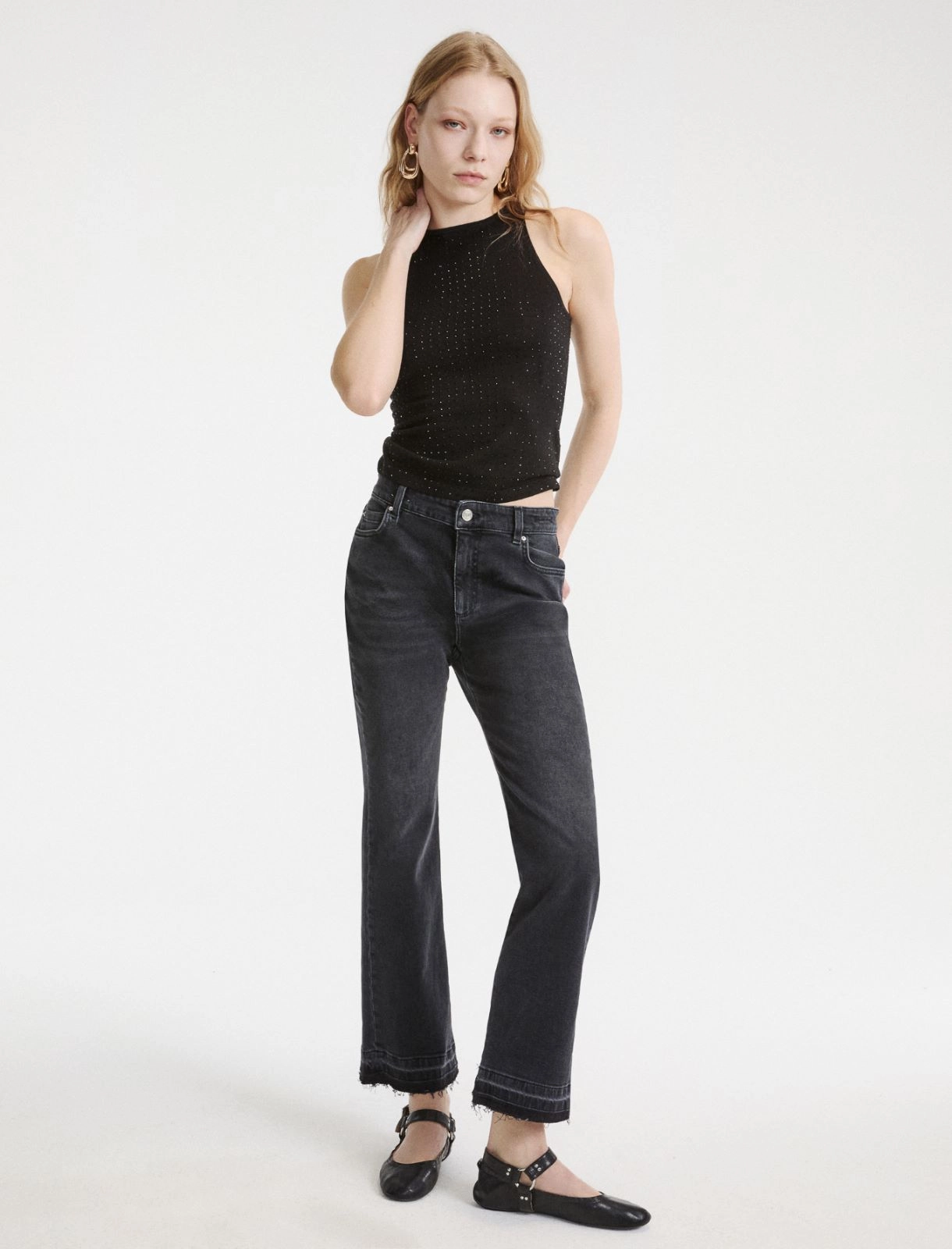Jeans flare in denim stretch Mlsfcrop