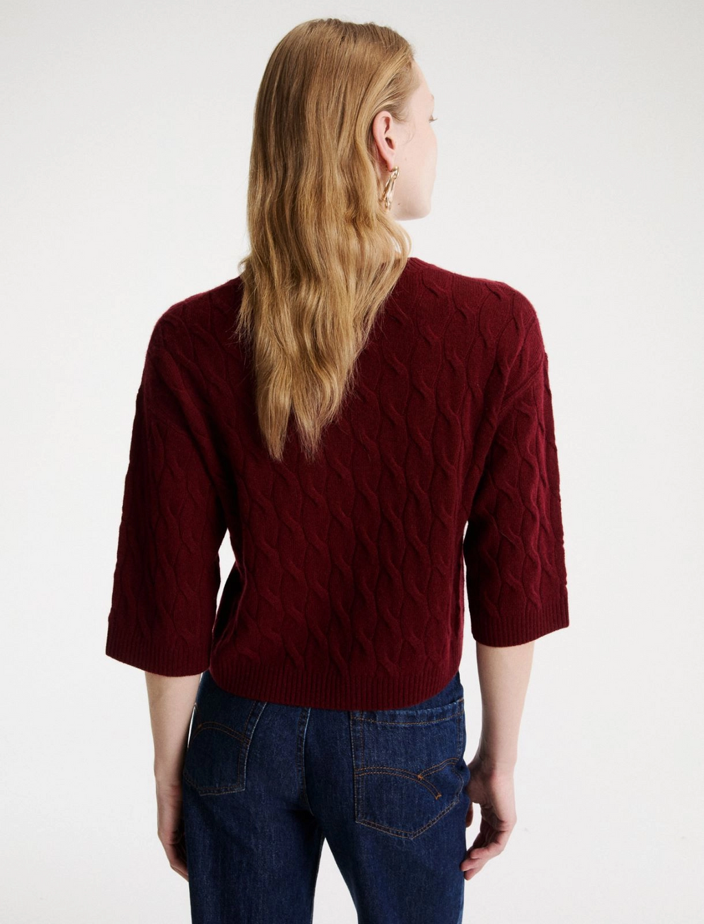 Maglia a trecce in cashmere e lana Mlsradura