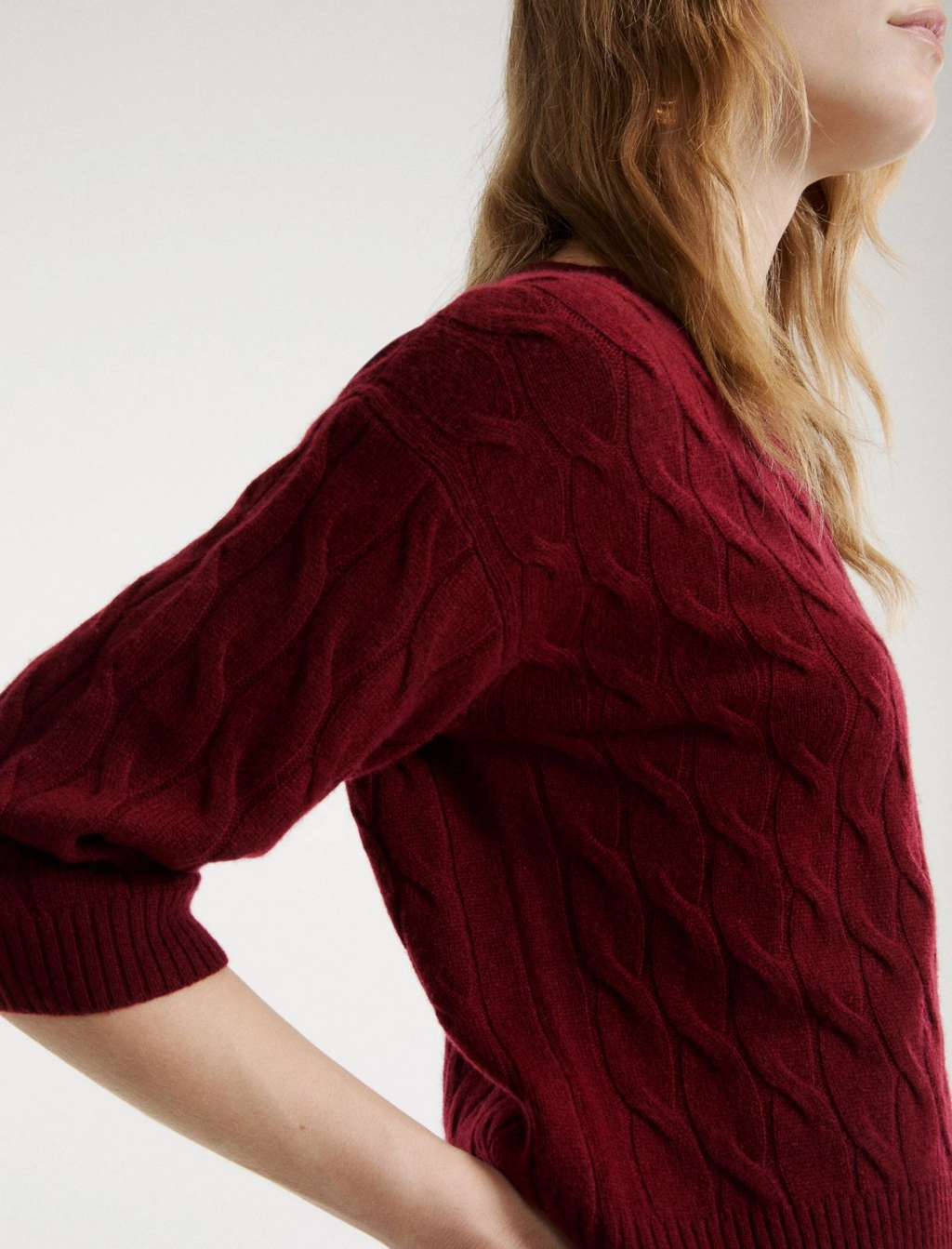 Maglia a trecce in cashmere e lana Mlsradura
