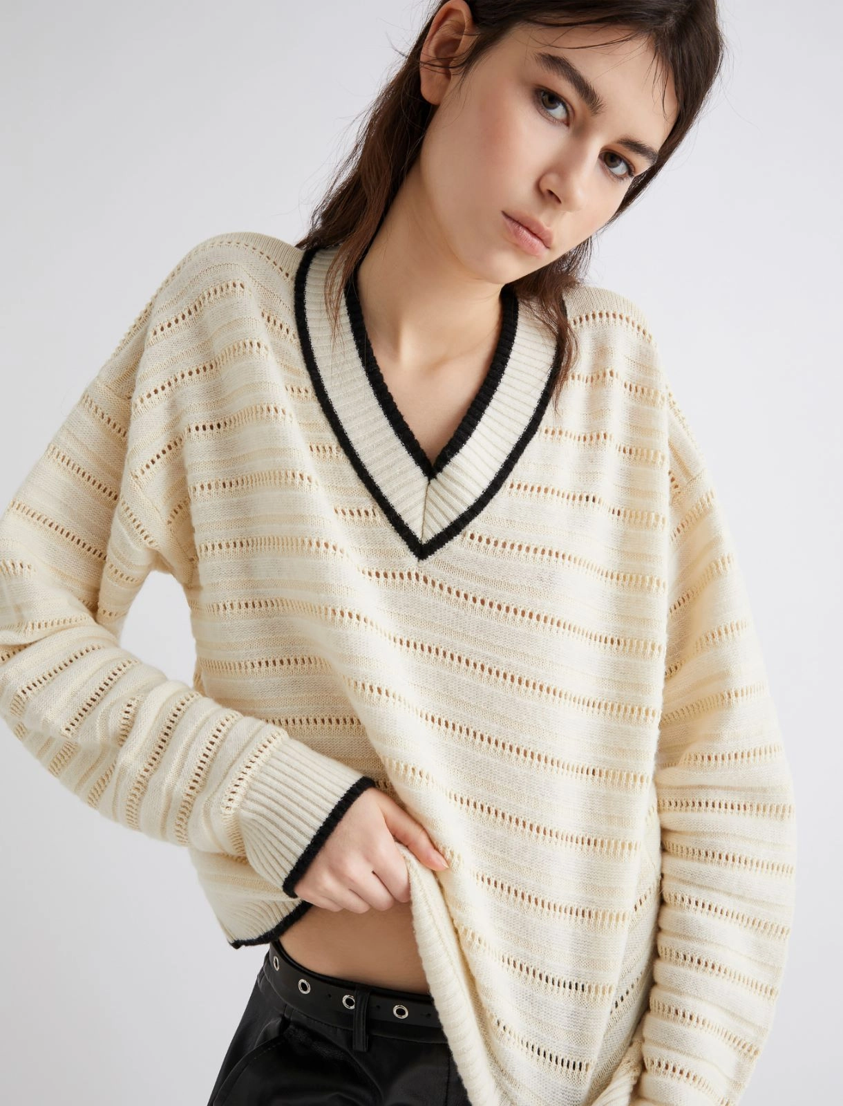 Maglia in lana e cotone Riserva