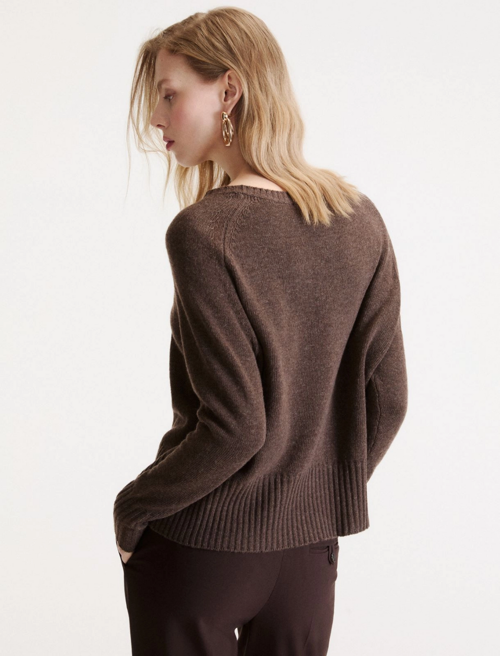 Maglia girocollo in misto cashmere Mlsoca1
