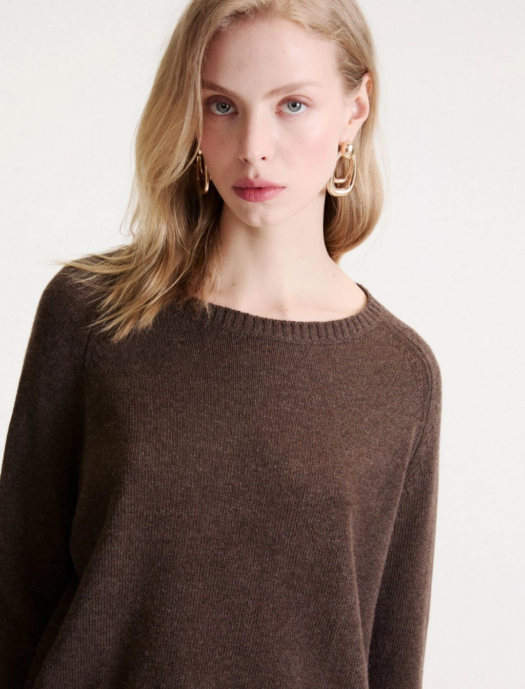 Maglia girocollo in misto cashmere Mlsoca1