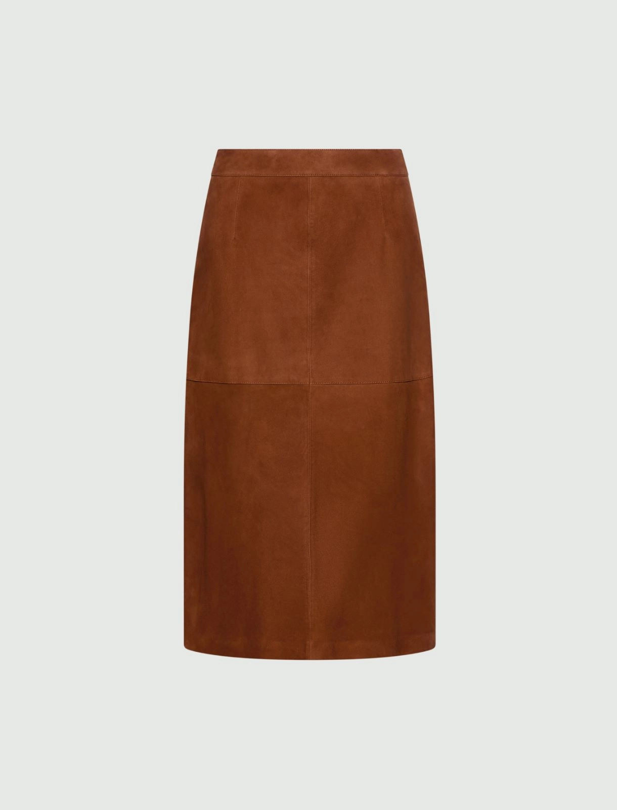 Gonna midi in suede dalla linea a tubino Mllmarmo