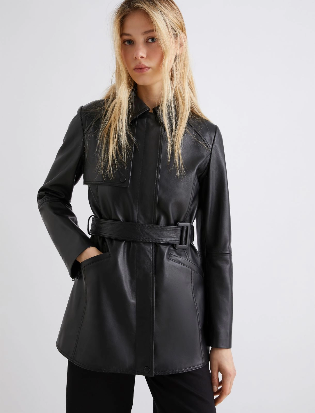 Giaccone in pelle Sedile