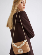 Borsa imbottita con manico a catena Lontra