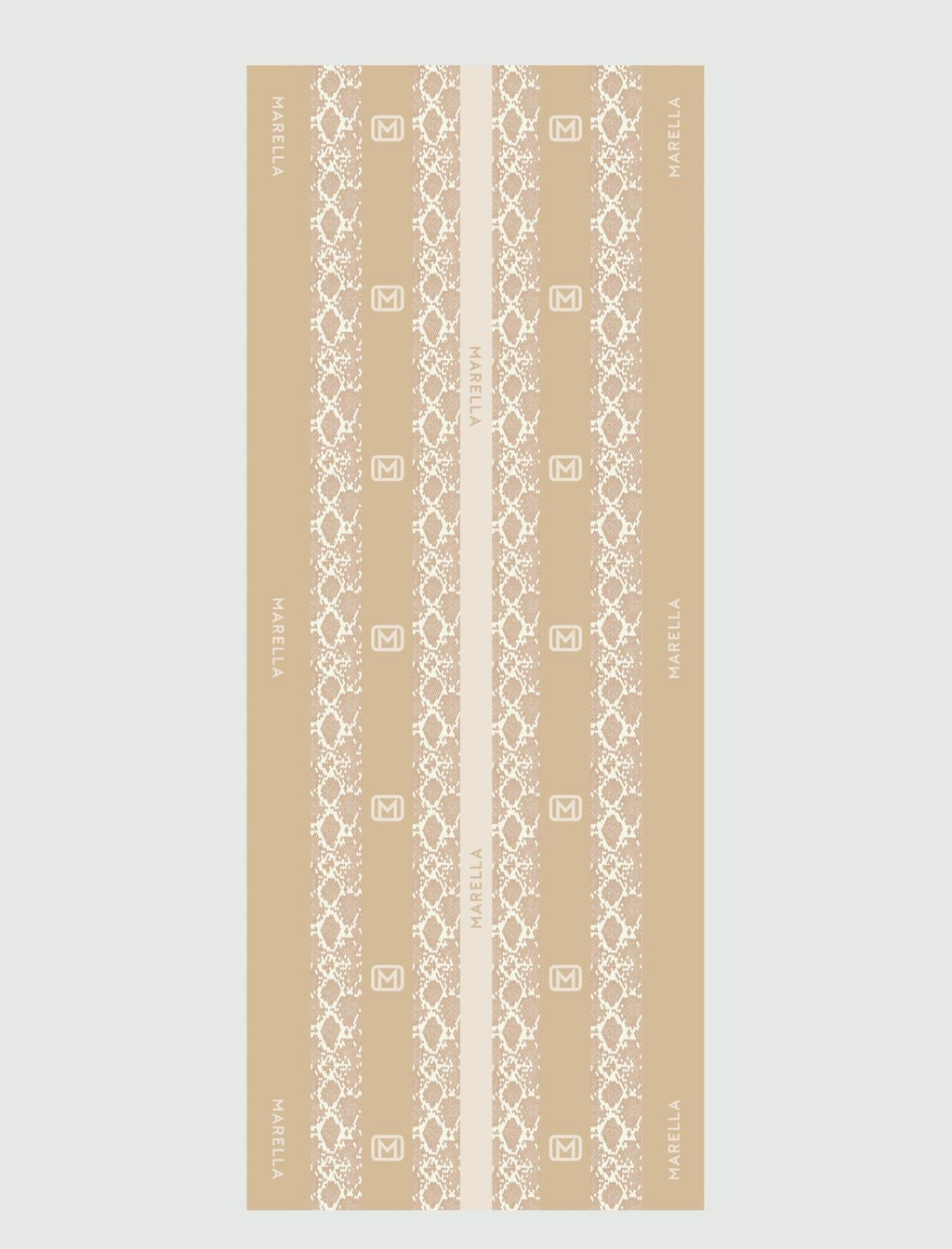 Stola jacquard con fantasia pitone e lurex Mlaronco