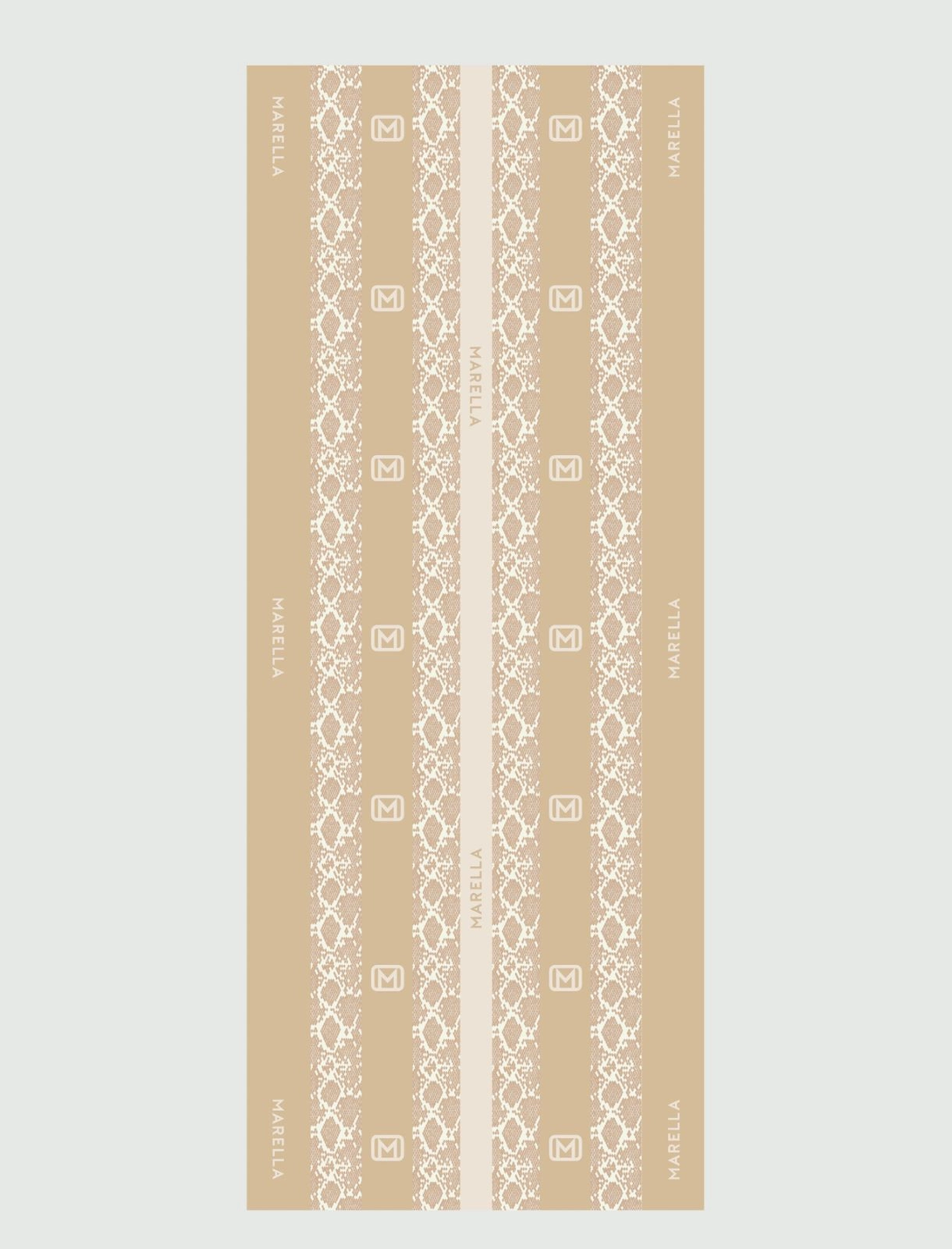 Stola jacquard con fantasia pitone e lurex Mlaronco