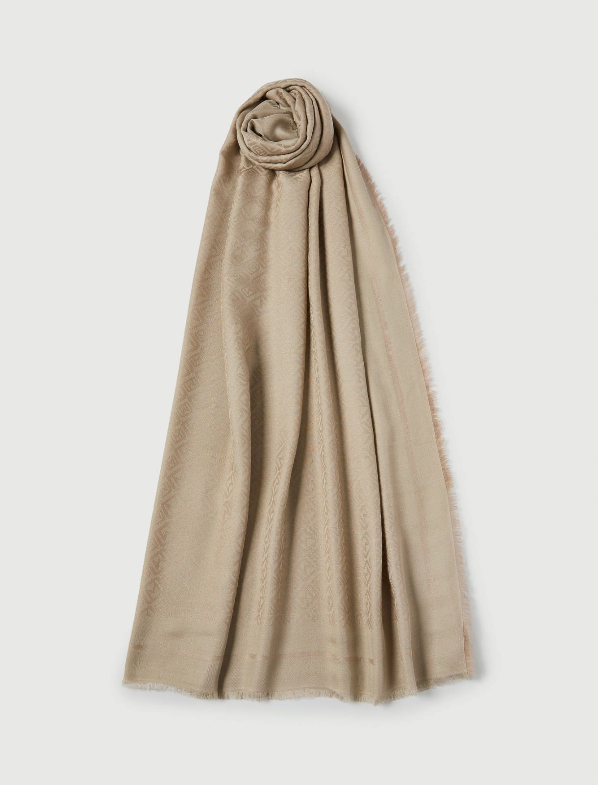 Scialle monogram Osso