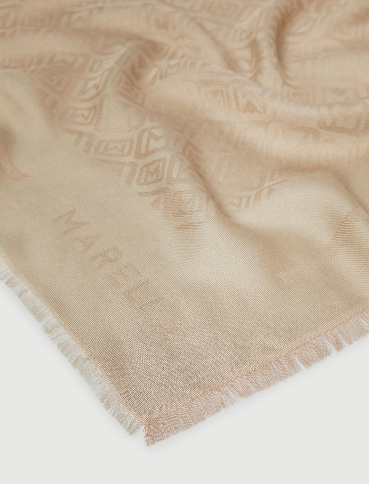 Scialle monogram Osso