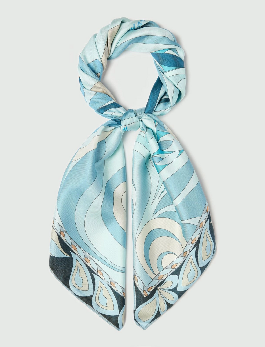 Foulard in seta con stampa fantasia Mlatempo