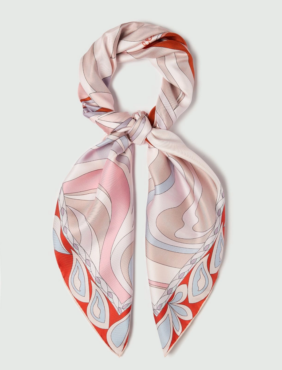 Foulard in seta con stampa fantasia Mlatempo