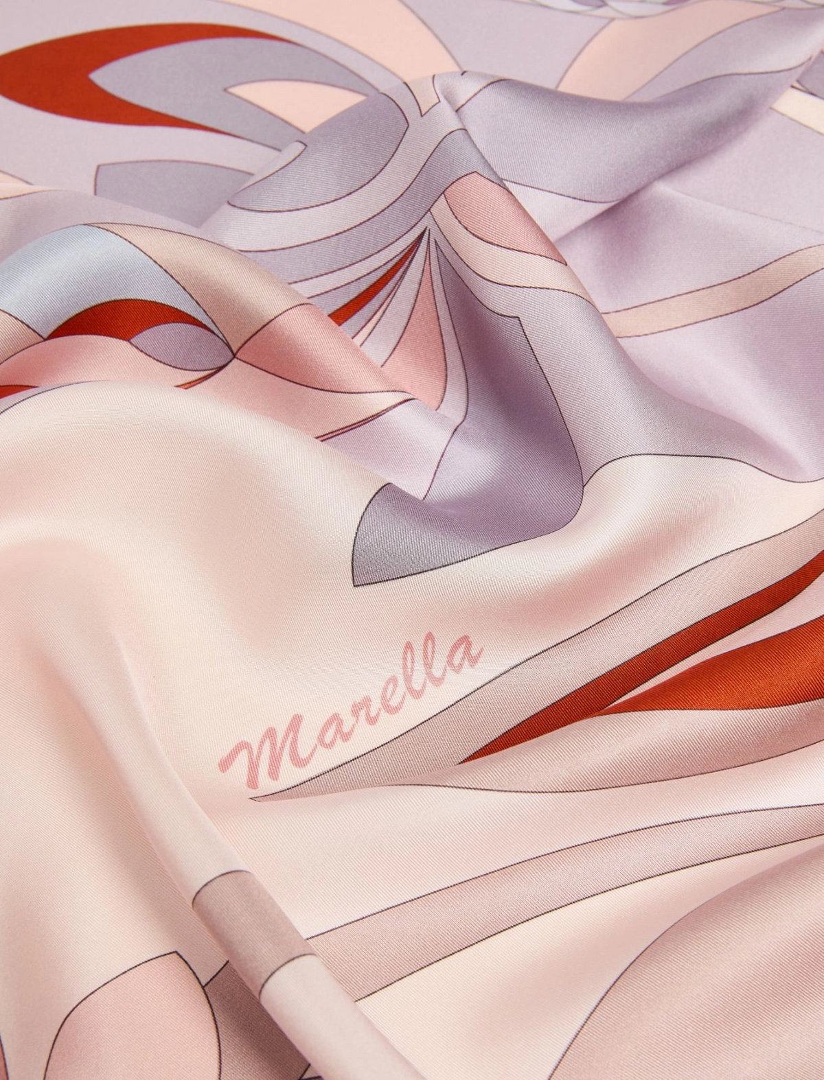 Foulard in seta con stampa fantasia Mlatempo