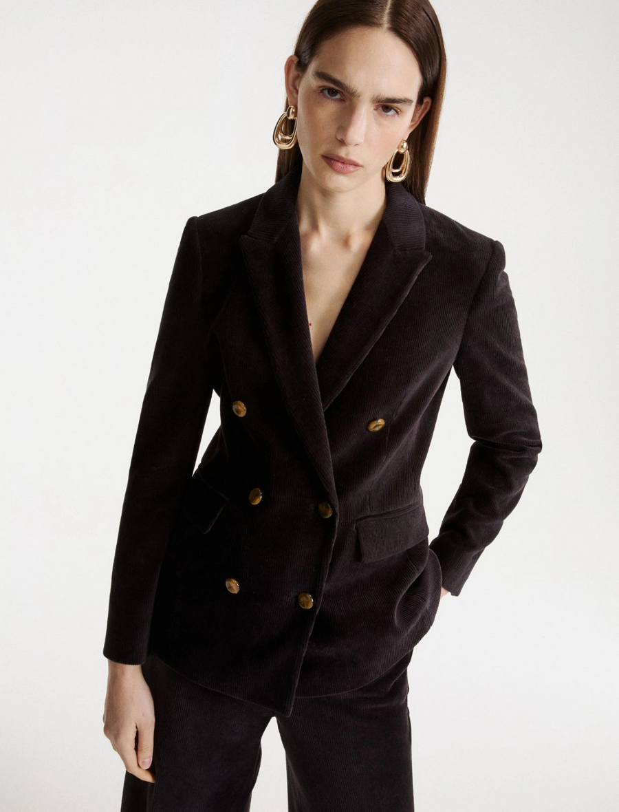 Blazer doppiopetto in velluto a coste Mlsrum