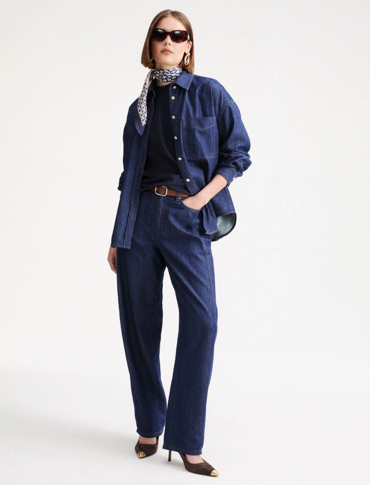 Jeans barrel con tagli laterali Mllagrume