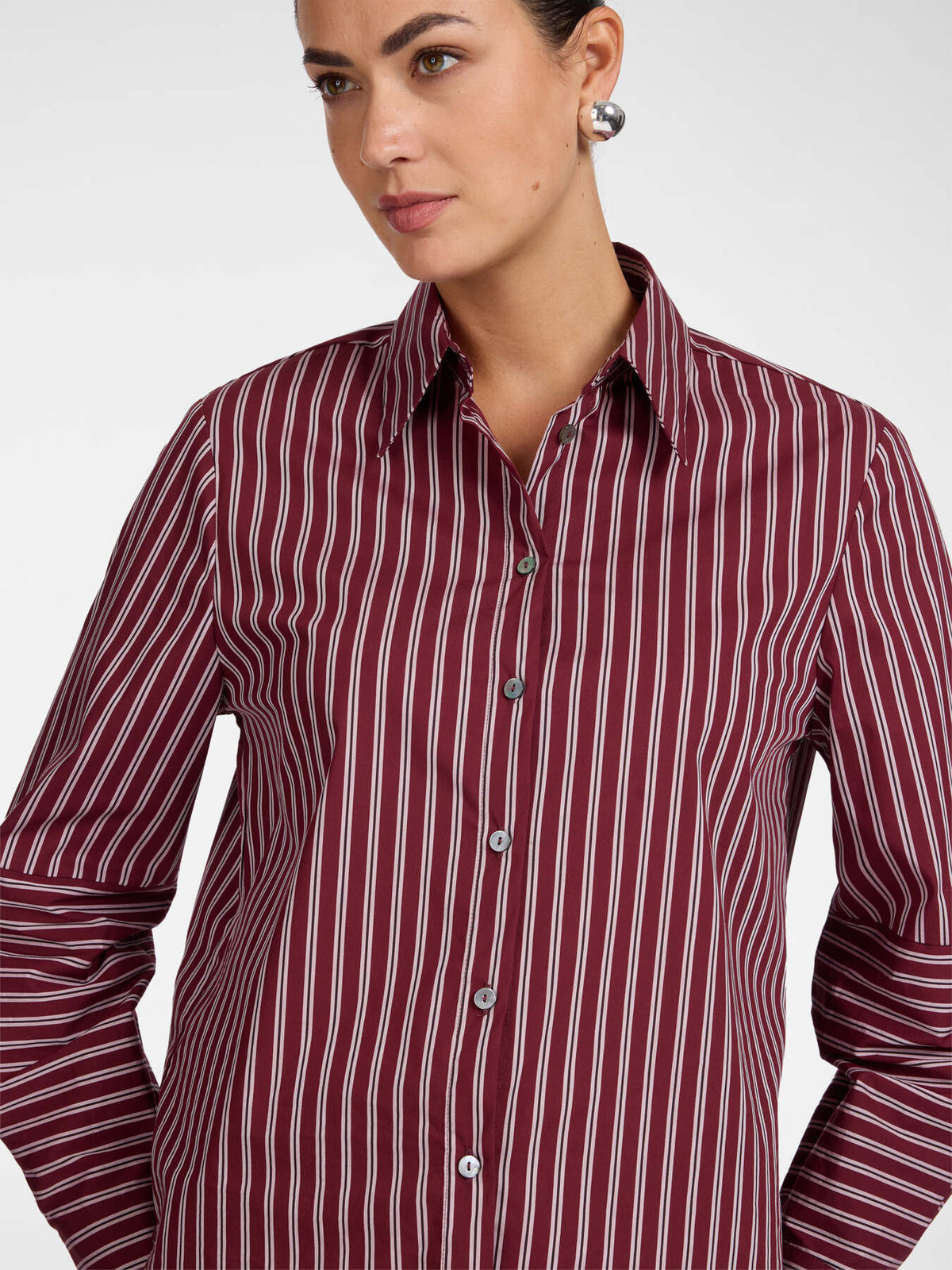Camicia misto cotone a righe