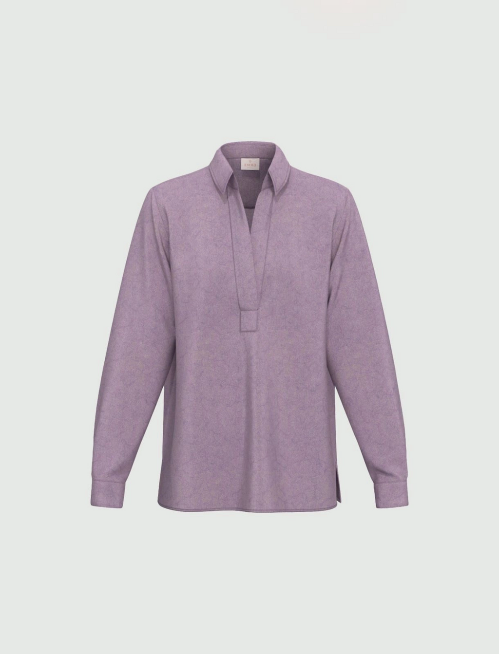 Camicia a polo in raso martellato Emmmantide