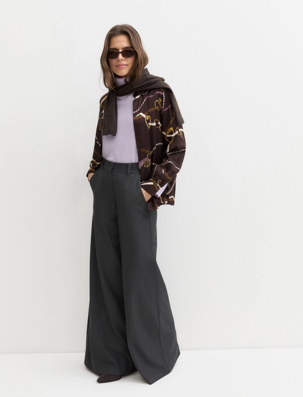 Camicia in twill di viscosa stampato Emmparole