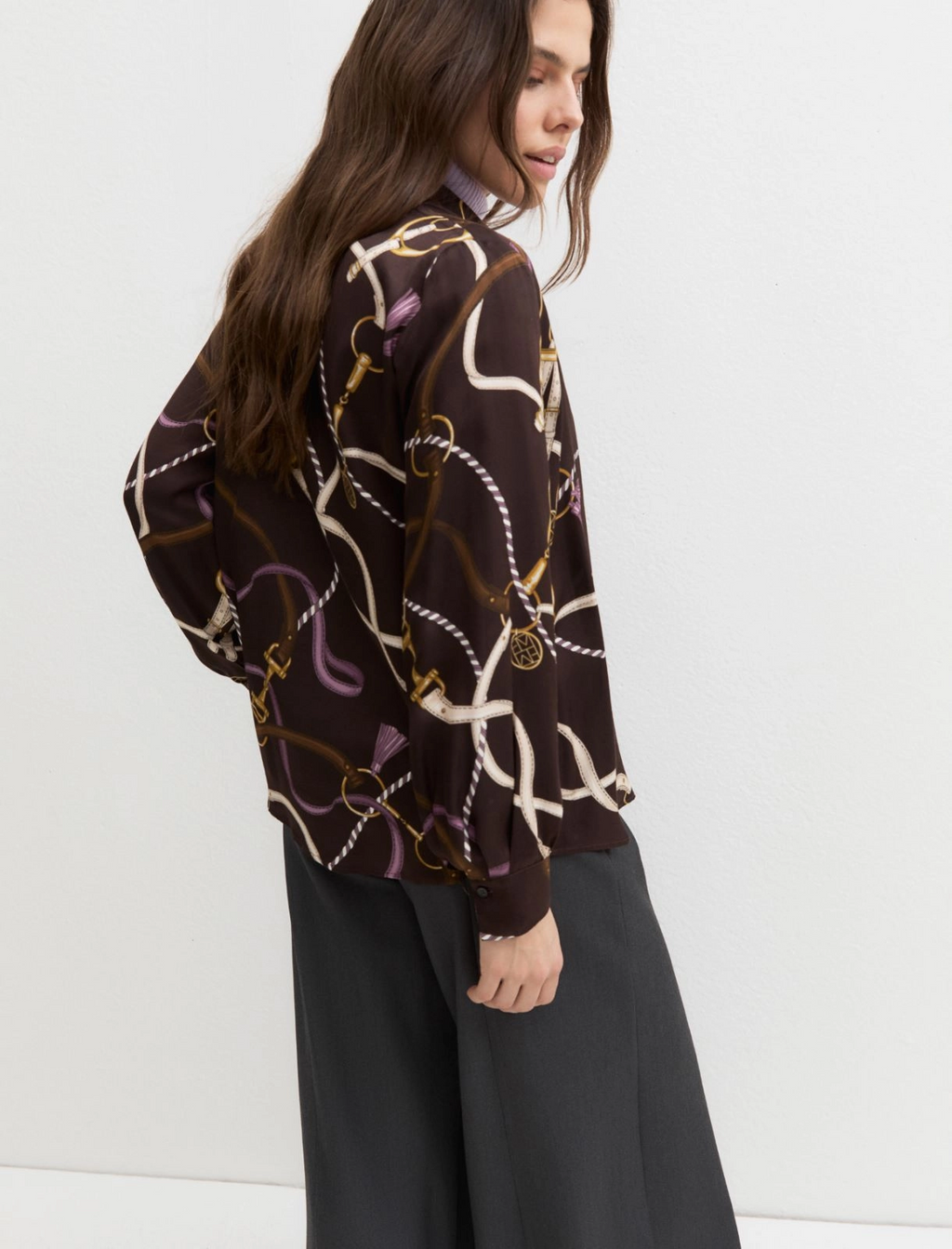 Camicia in twill di viscosa stampato Emmparole