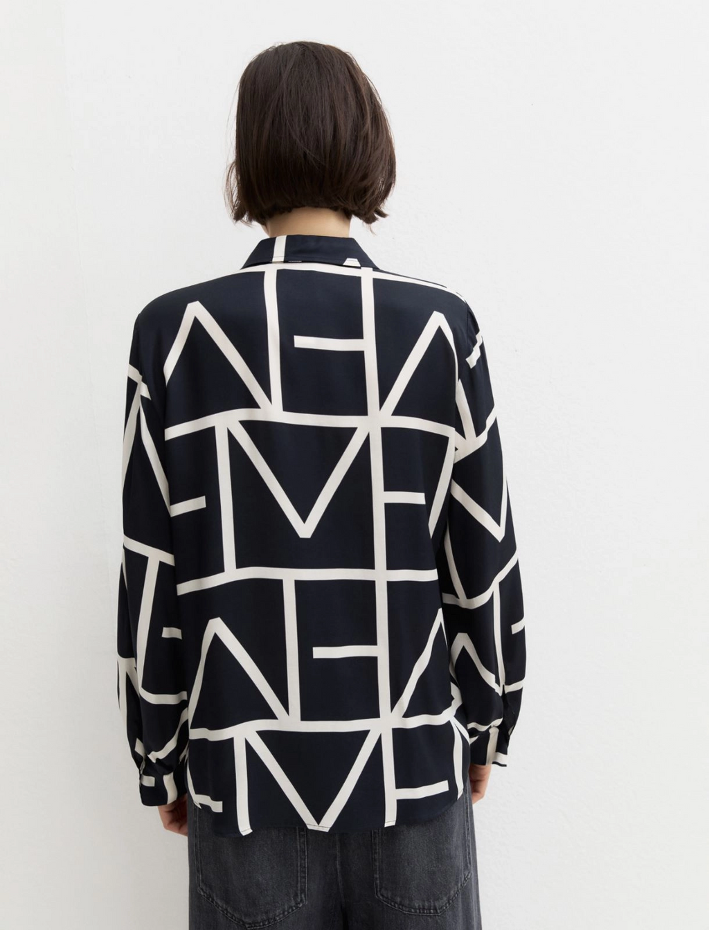 Camicia in twill di viscosa stampato Emmparole