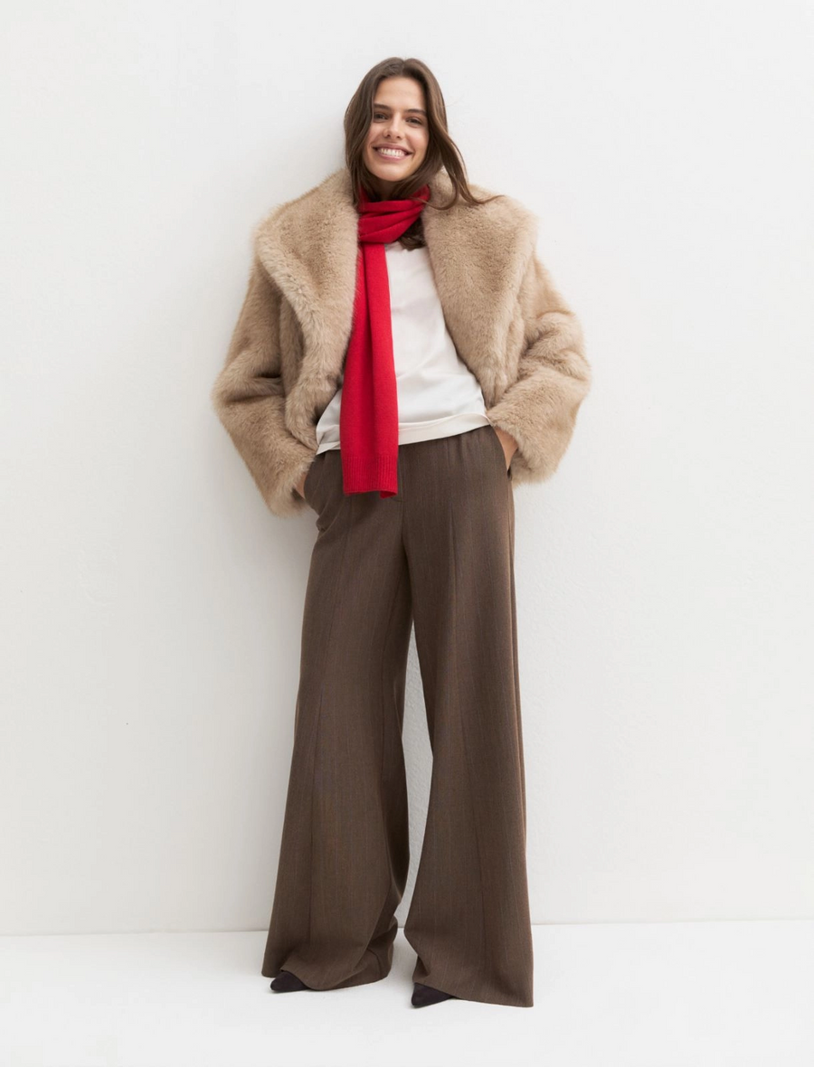 Pantalone flare ampio in gabardina stretch Emmbreak