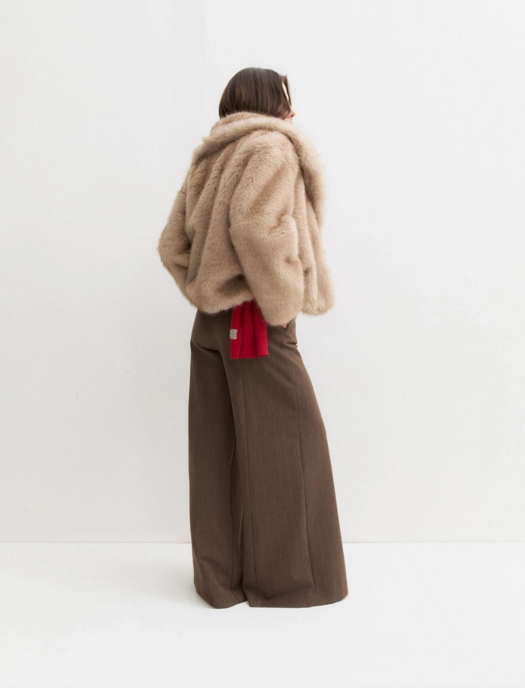 Pantalone flare ampio in gabardina stretch Emmbreak