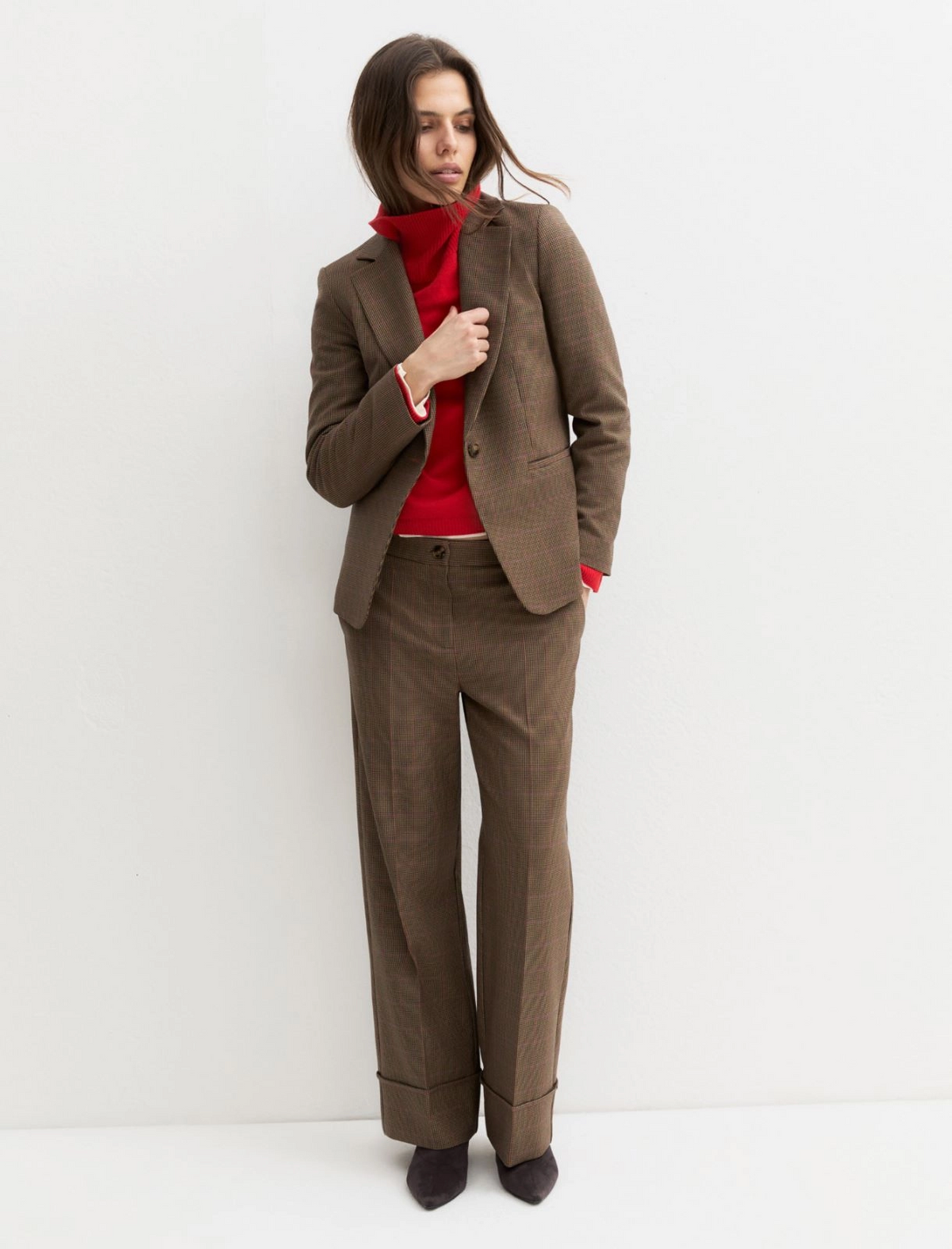 Pantalone dritto gessato con risvolto alto Emmpentola2
