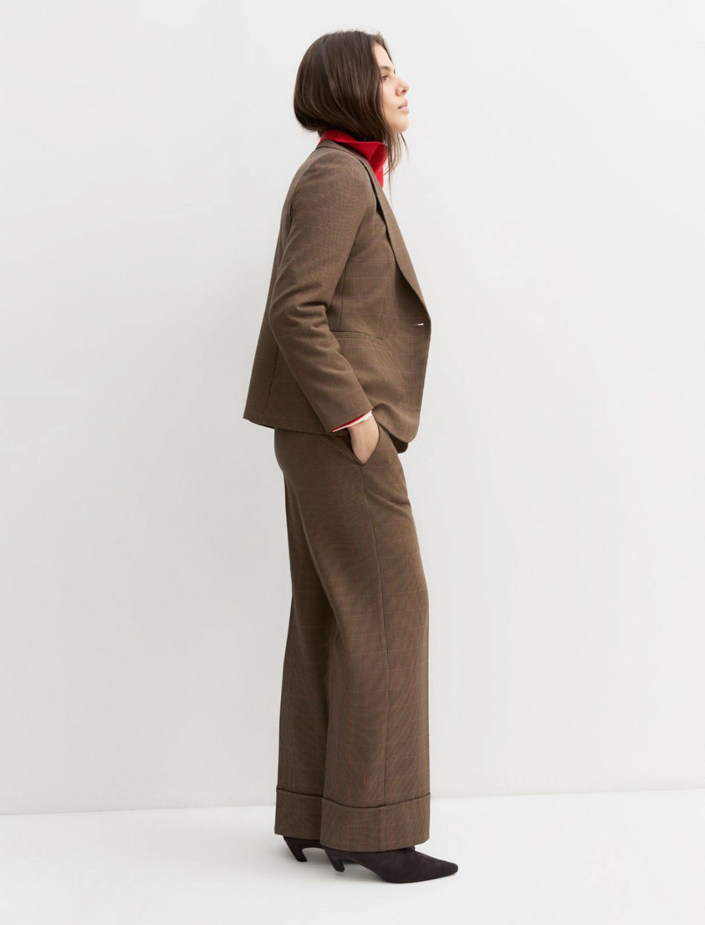 Pantalone dritto gessato con risvolto alto Emmpentola2