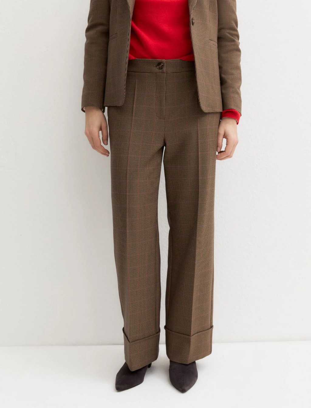 Pantalone dritto gessato con risvolto alto Emmpentola2