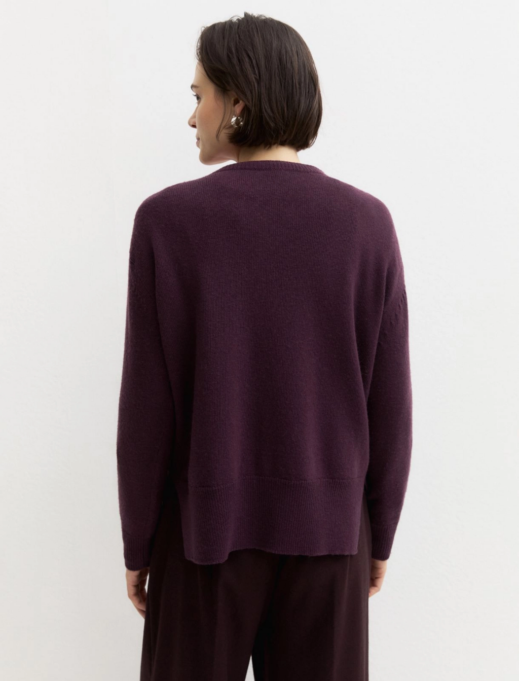 Maglia in lana merinos con motivo a treccia Emmpadana