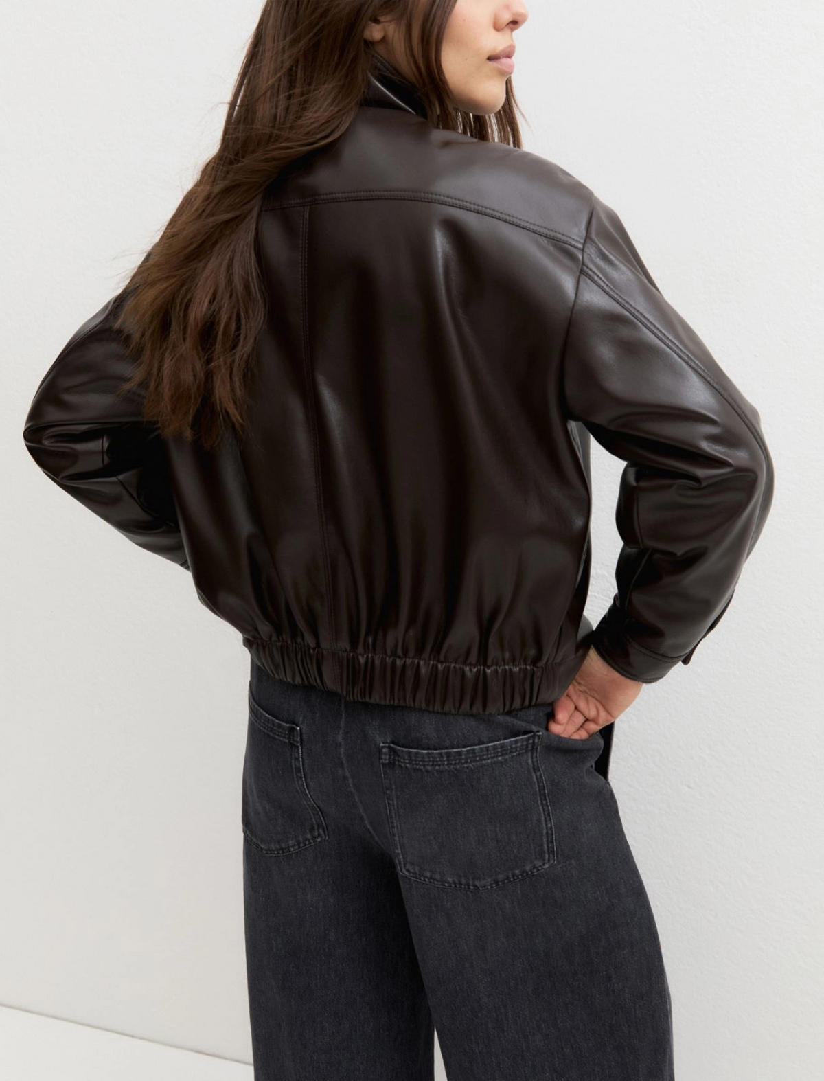 Bomber ampio in jersey spalmato Emmpensile