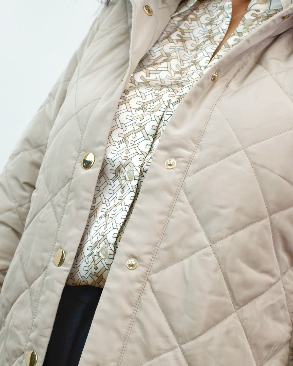 Cappotto con interno trapuntato removibile