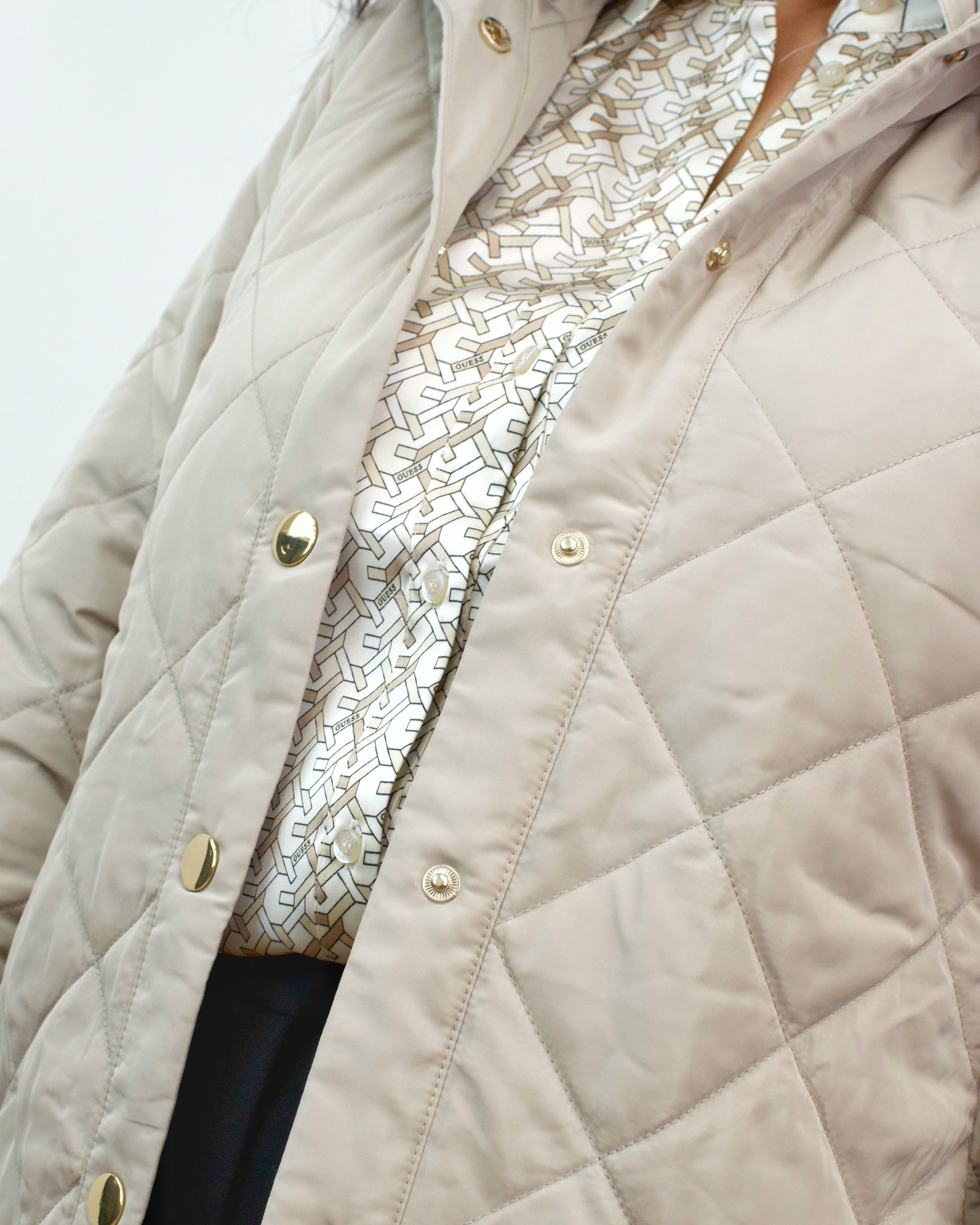 Cappotto con interno trapuntato removibile