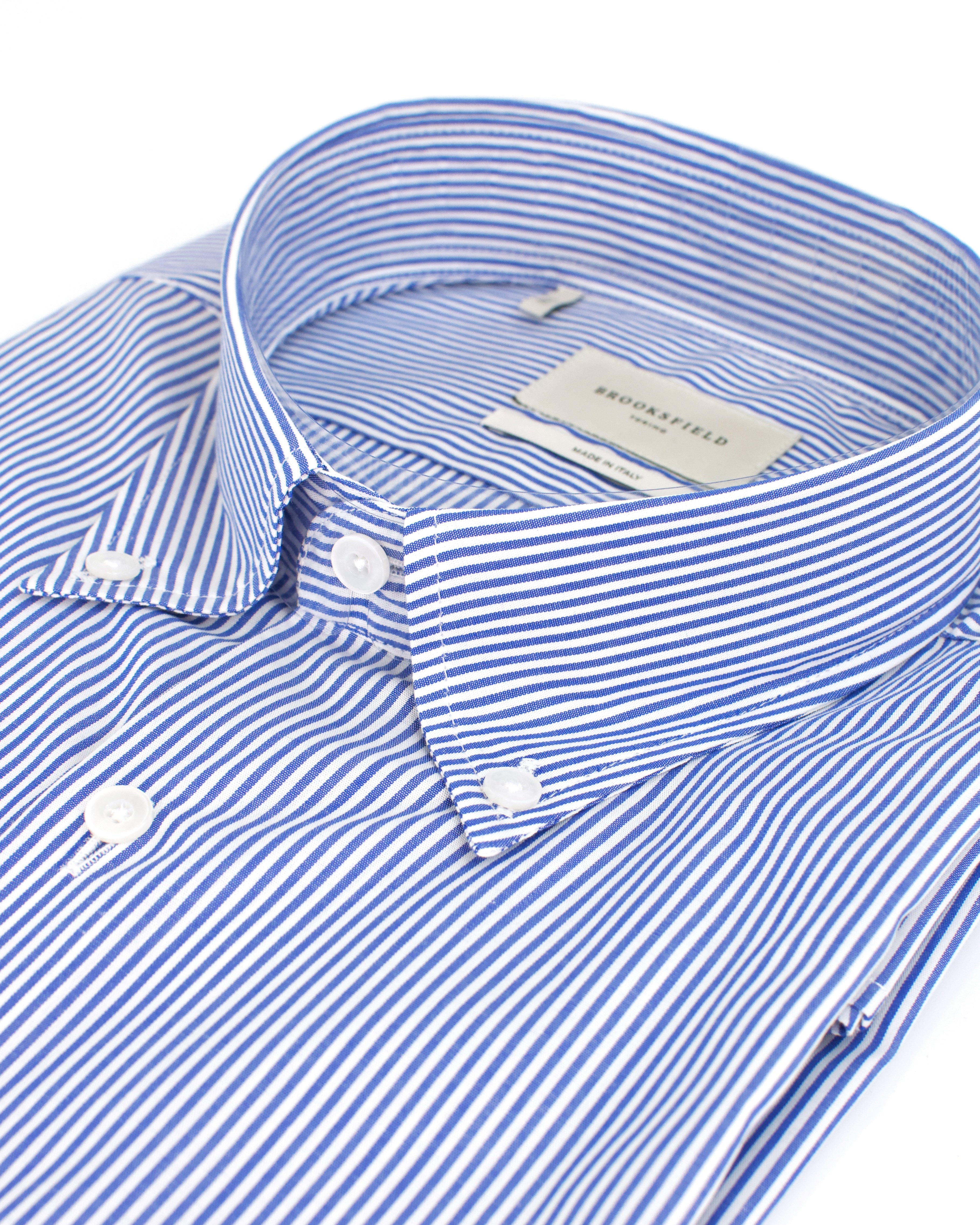 Camicia a righe botton down slim fit