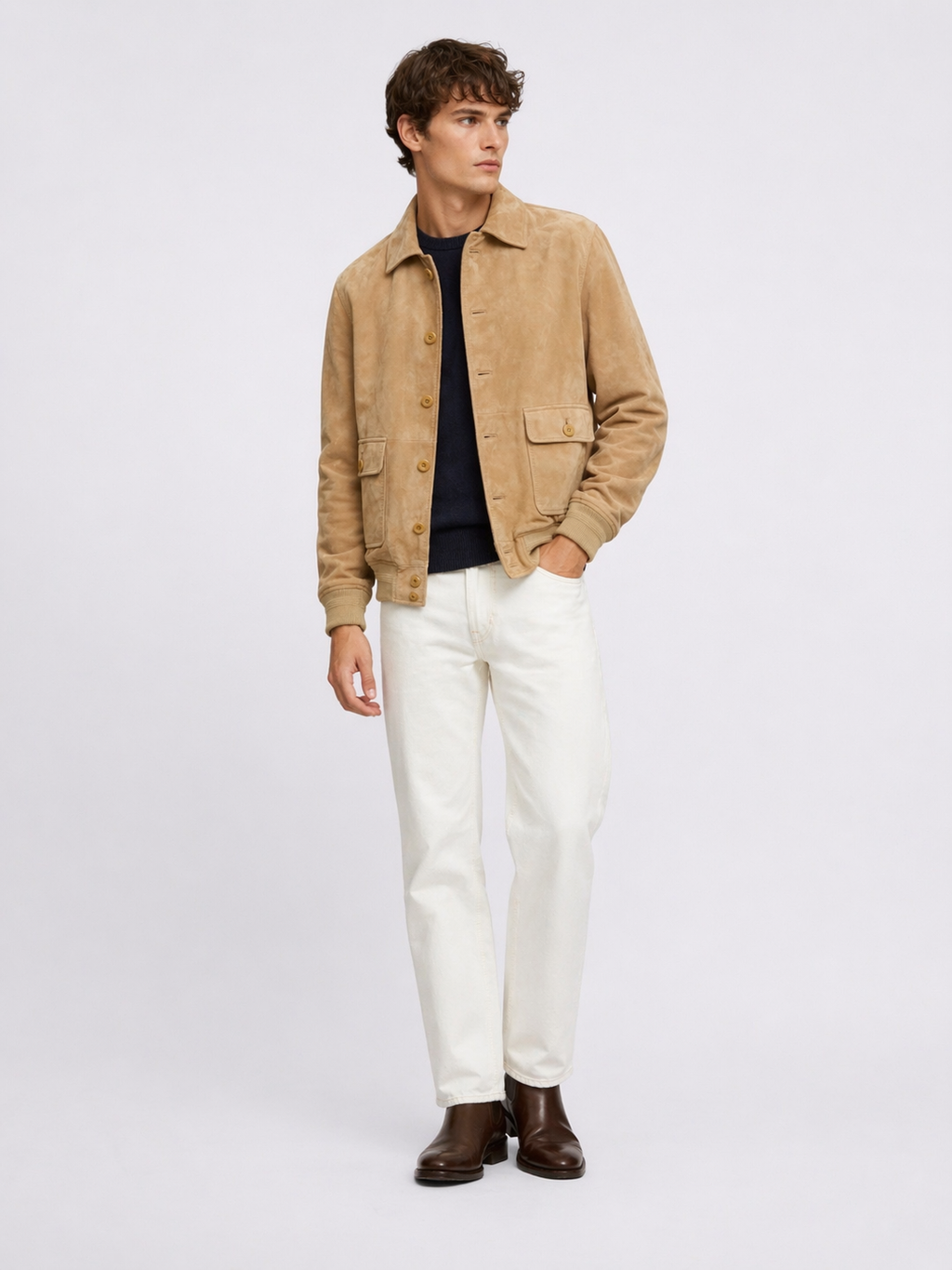 Giacca Newman in suede