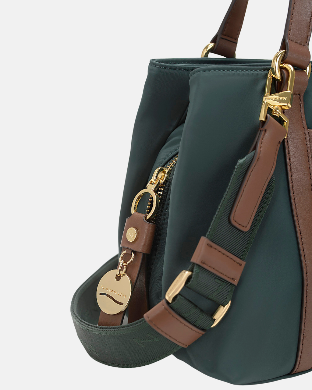 Borsa a mano in nylon e pelle Liberty